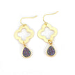 Boucles d'oreilles Druzy porte-bonheur