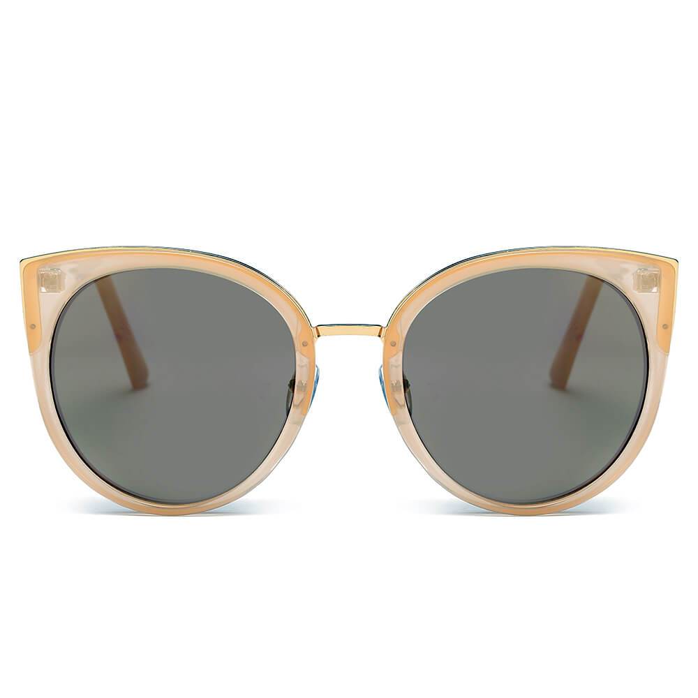 HOLMDEL | Women's Iconic Mirrored Lens Cat Eye Sunglasses