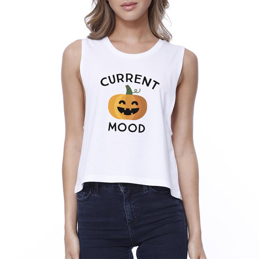 Pumpkin Current Mood Haut court blanc pour femme