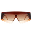 Celestia - Rectangle Chunky Oversize Square Tinted Flat Top Sunglasses