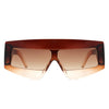 Celestia - Rectangle Chunky Oversize Square Tinted Flat Top Sunglasses