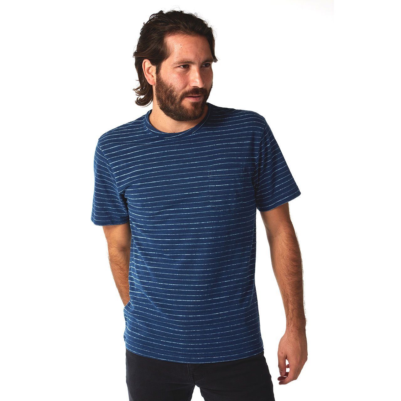 Lucas Indigo Jacquard Tee