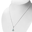 Turquoise Drop Celtic Knot Silver Pendant