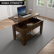 Rustic Wood Raisable Top Central Table