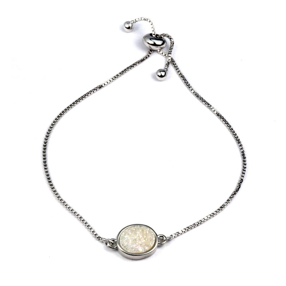 Brandy Small Oval Bracelet in Silver