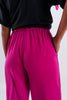 Pantalon large ceinturé en fuchsia