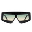 Celestia - Rectangle Chunky Oversize Square Tinted Flat Top Sunglasses