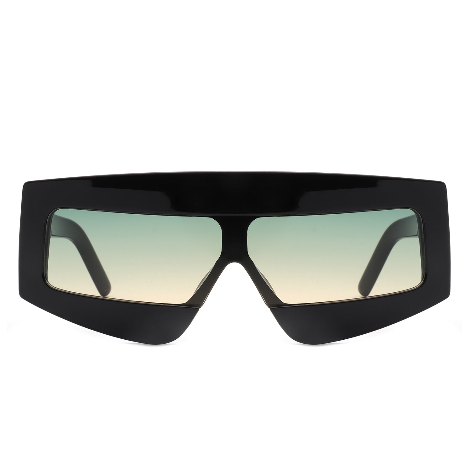 Celestia - Rectangle Chunky Oversize Square Tinted Flat Top Sunglasses