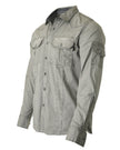 ZIMEGO Men's Stretch Flex Slim Color Washed Vintage Rugged Fashion Button Shirts