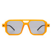 Bluebird - Retro Square Flat Top Brow-Bar Fashion Sunglasses