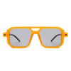 Bluebird - Retro Square Flat Top Brow-Bar Fashion Sunglasses