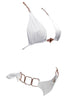 Tessa Triangle Top & Tie Side Bottom - White