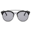 ENDICOTT | Round Circle Brow-Bar Tinted Lens Sunglasses