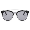 ENDICOTT | Round Circle Brow-Bar Tinted Lens Sunglasses