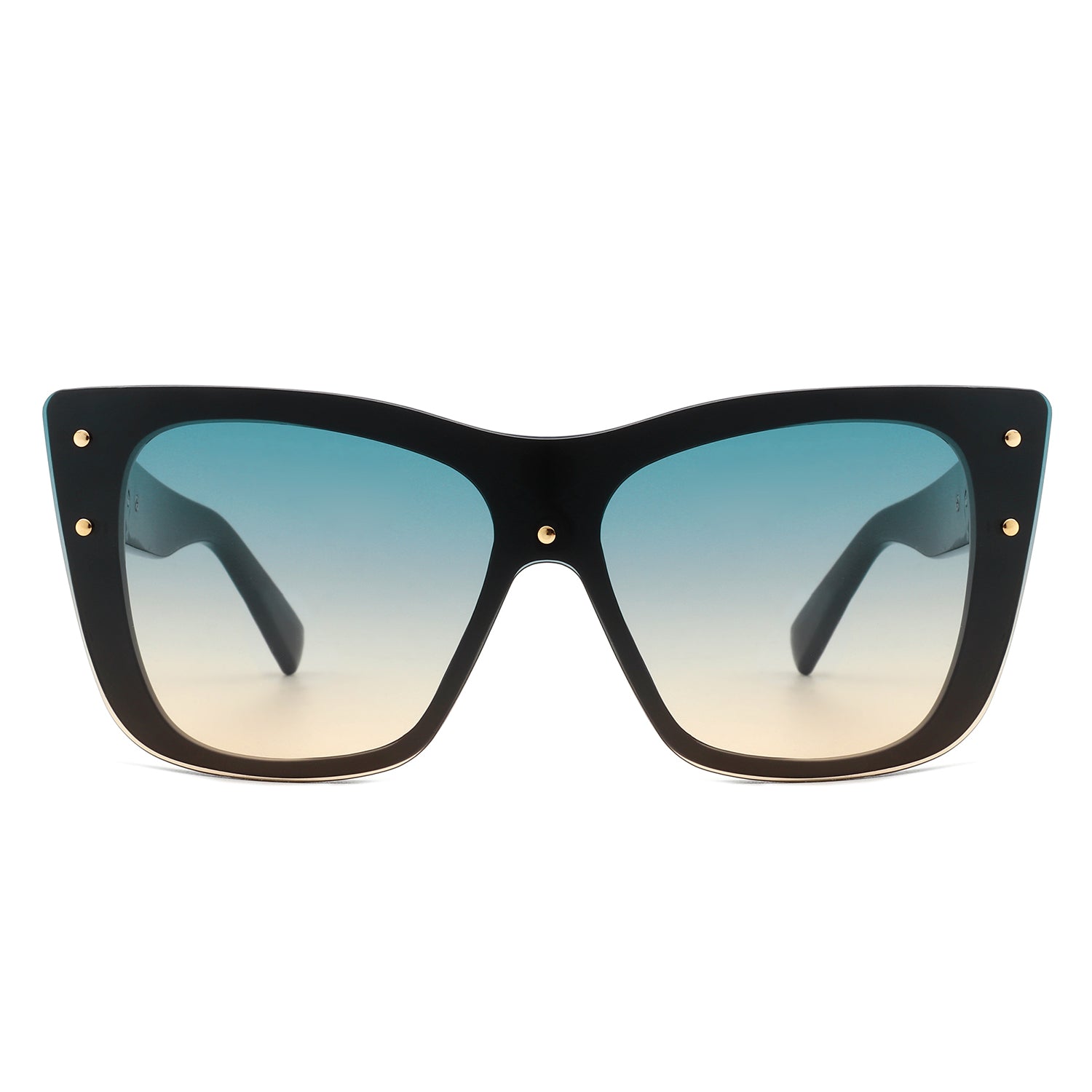 Windborn - Women Retro Square Tinted Cat Eye Fashion Sunglasses