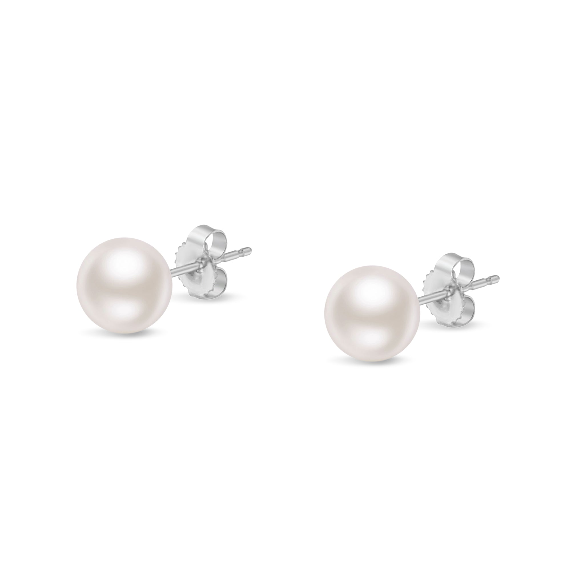 14K Gold Round White Saltwater Akoya Cultured Pearl