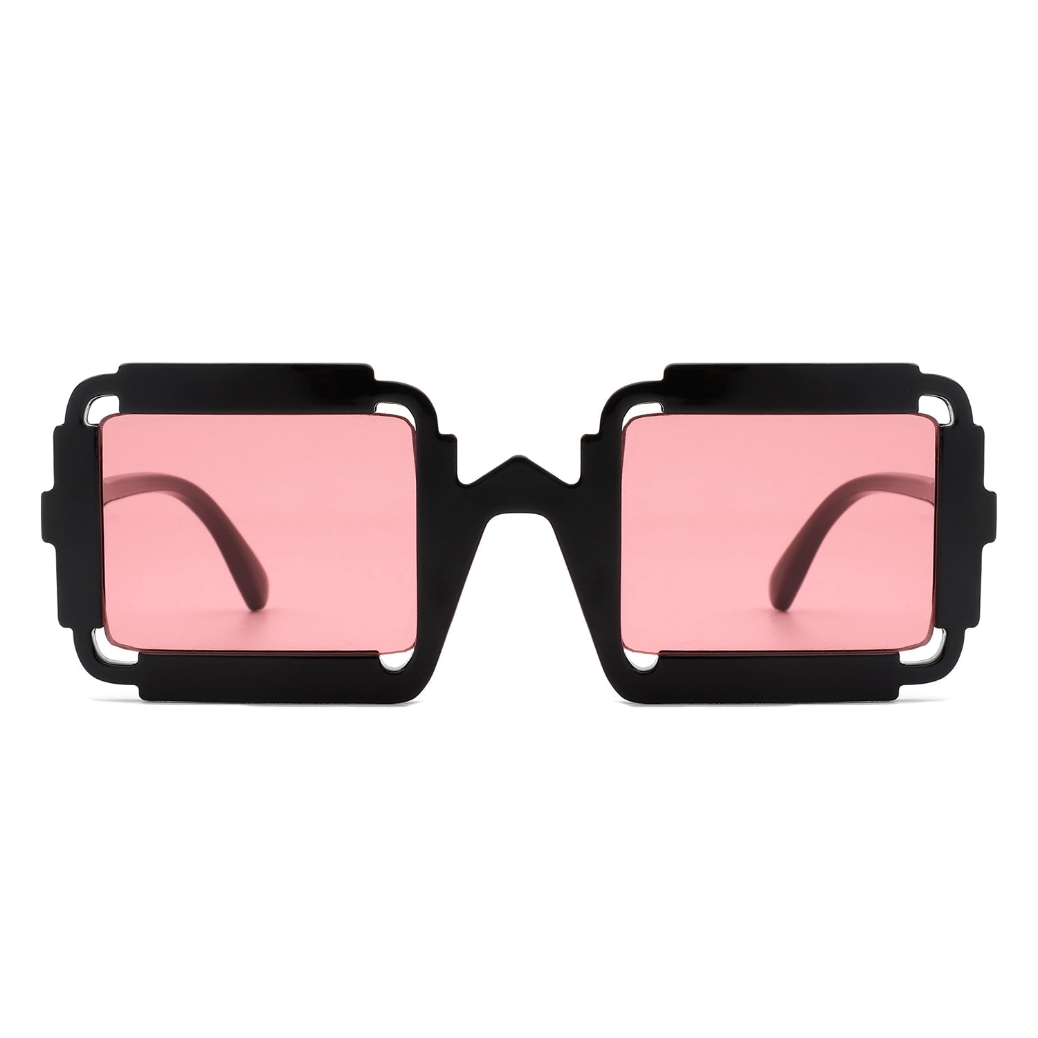 Luminite - Square Retro Irregular Frame Futuristic Fashion Tinted Sunglasses