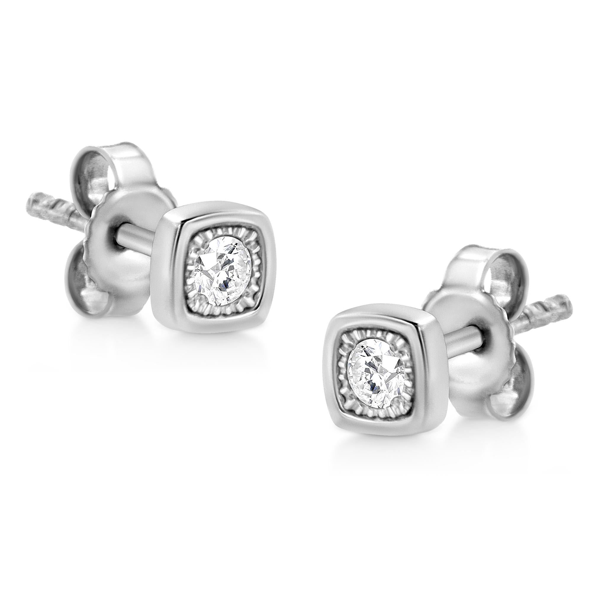 .925 Sterling Silver 1/10 Cttw Miracle-Set Diamond