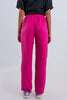 Pantalon large ceinturé en fuchsia