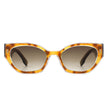 Dawnmist - Geometric Retro Round Irregular Narrow Cat Eye Sunglasses