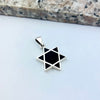 Black Onyx Star of David Silver Pendant