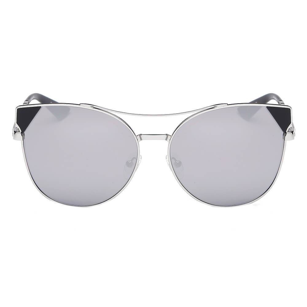 CLARCKSTON | Women's Trendy Mirrored Lens Cat Eye Sunglasses