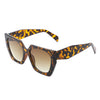 Kaeliana - Oversize Square Tinted Women Fashion Cat Eye Sunglasses