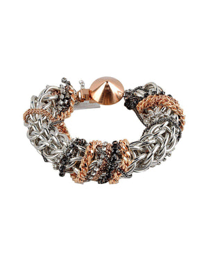 Bracelet manchette tendance avec cristaux