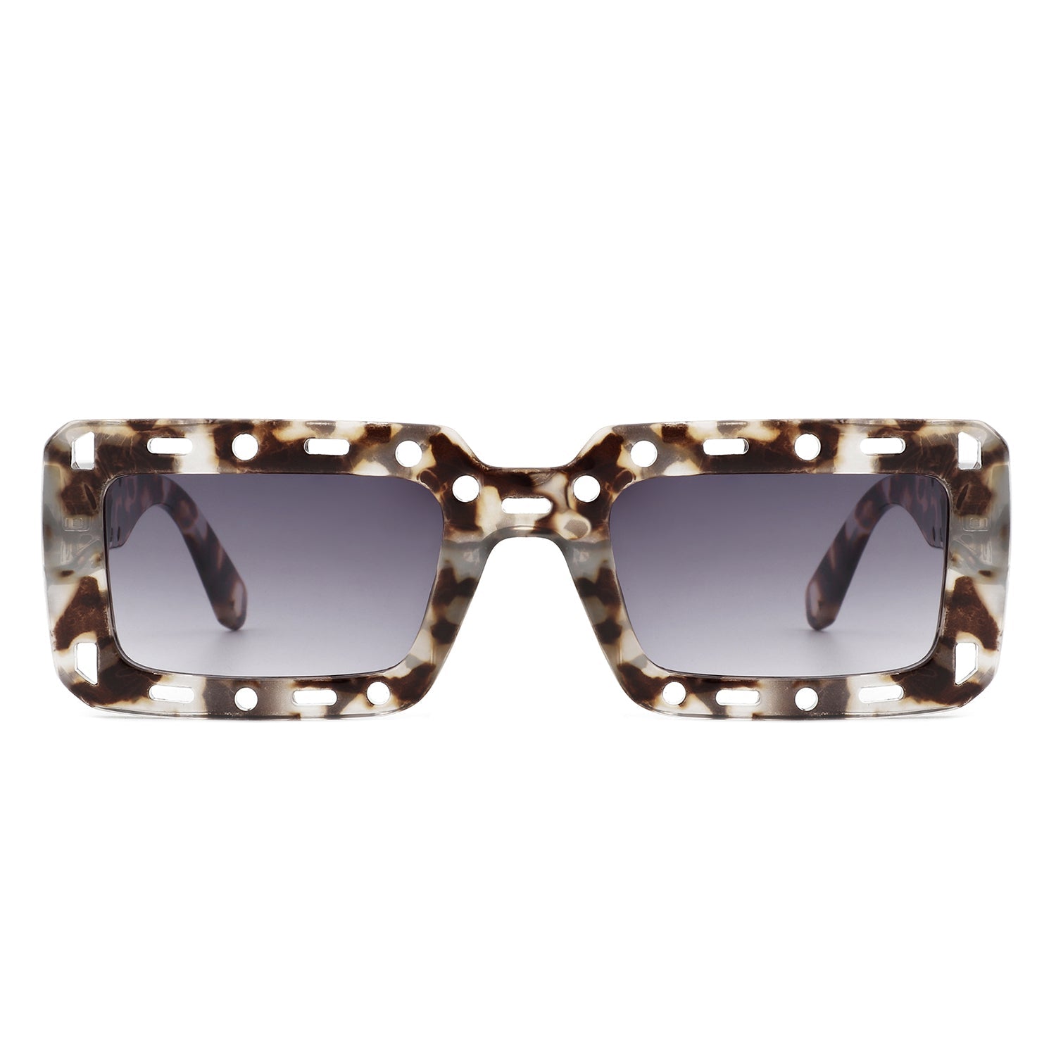 Undynite - Rectangle Irregular Frame Retro Fashion Square Sunglasses