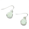 Emma Silver Druzy Teardrop Earrings