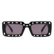 Undynite - Rectangle Irregular Frame Retro Fashion Square Sunglasses