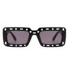 Undynite - Rectangle Irregular Frame Retro Fashion Square Sunglasses