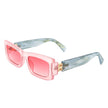 Illumyne - Retro Narrow Rectangle Flat Top Slim Fashion Sunglasses