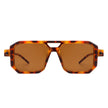 Bluebird - Retro Square Flat Top Brow-Bar Fashion Sunglasses