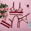 4-Pieces Seamless See Through Set Ellolace