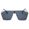 LAVAL | S2071 - Flat Top Metal Oversize Square Fashion Sunglasses