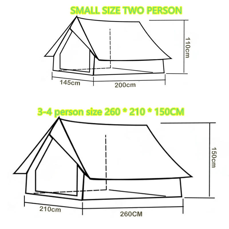 Portable Retro A-Shaped Hut Tent