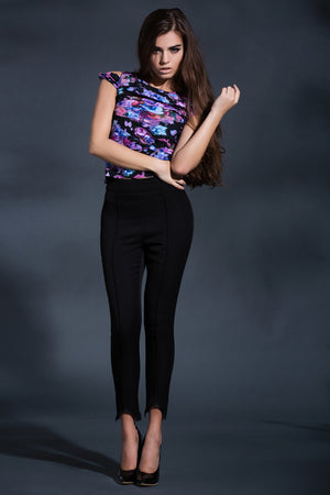 Black Magic High Waist Twill Pants