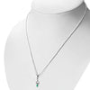 Pendentif coeur en argent sterling turquoise