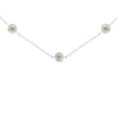 Collier station de diamants en argent sterling