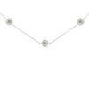 Collier station de diamants en argent sterling