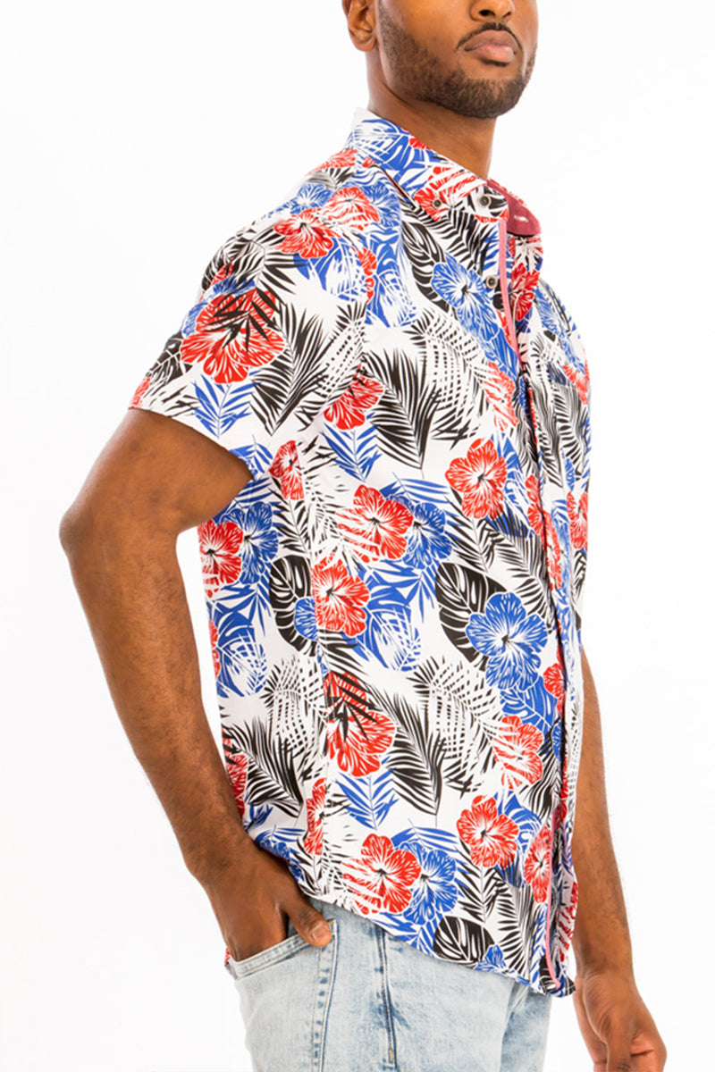 Chemise hawaïenne à manches courtes à impression numérique