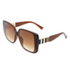 Lunacove - Square Retro Oversize Fashion Flat Top Women Sunglasses