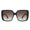 Lunacove - Square Retro Oversize Fashion Flat Top Women Sunglasses