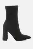 Zahara Faux Suede Block Heeled Boots