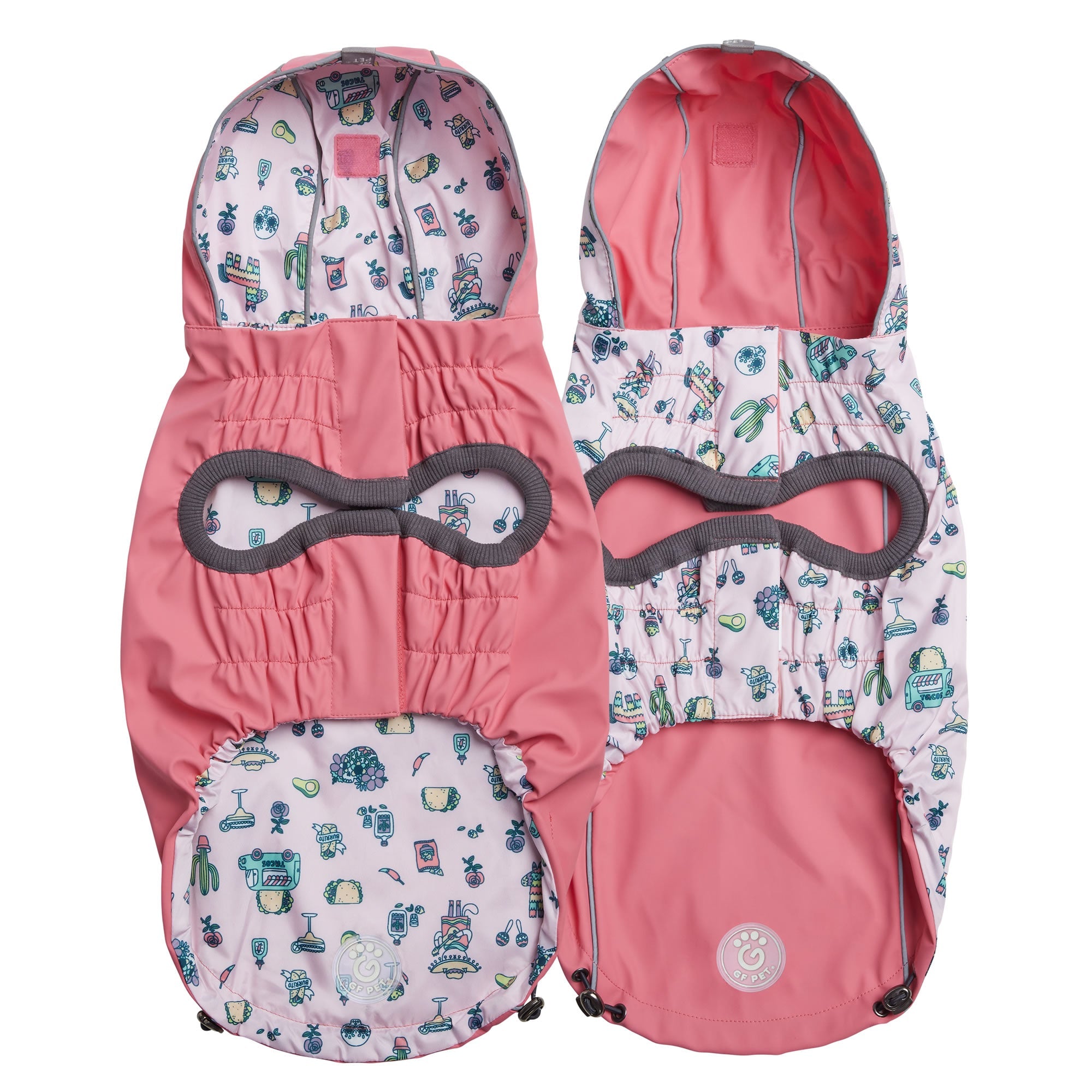 Reversible Elasto-Fit Raincoat - Pink/Pink