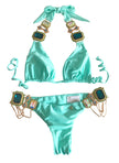 Electra Halter Top & Classic Bottom - Mint Green