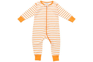 Long Romper in Orange Marseille Stripe