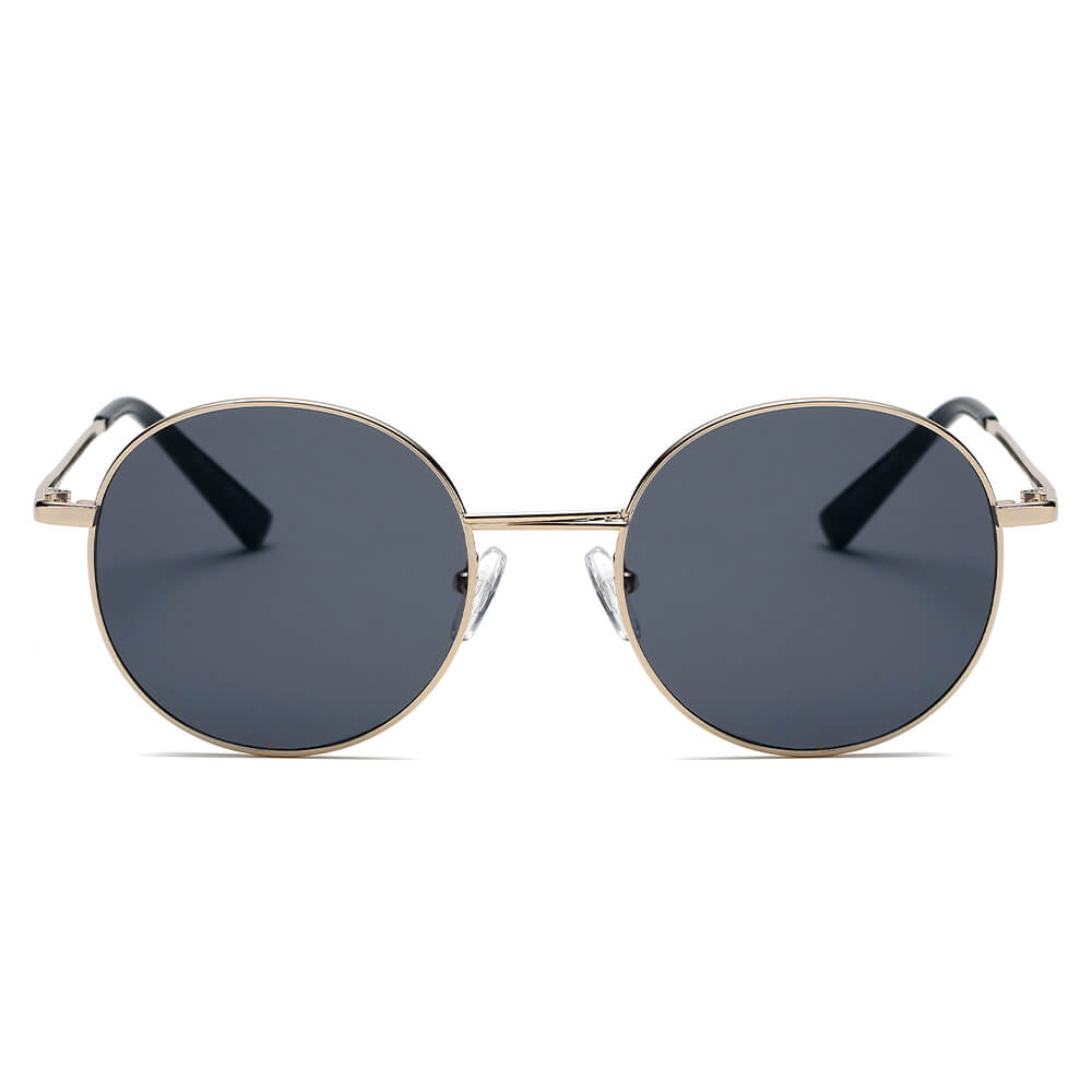 GENEVA | Retro Vintage Metal Round Oval Circle Sunglasses