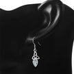 Blue Topaz CZ Trinity Silver Earrings